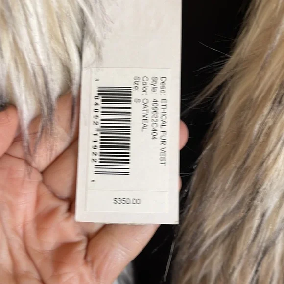 Rebecca Taylor Faux Fur Vest Size S NWT - Picture 4 of 5